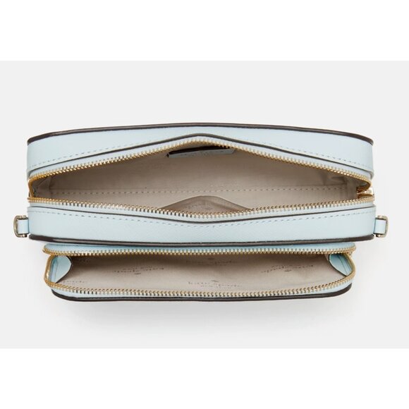 New Kate Spade Staci Dual Zip Around Crossbody Crisp Sky - Picture 2 of 5
